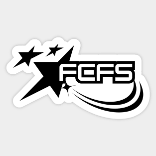 White and Black FCFS design Sticker